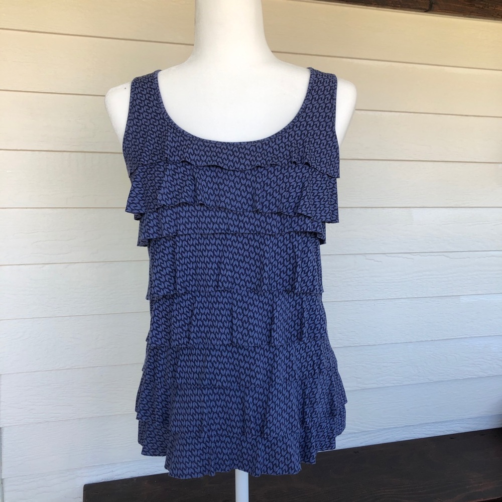 Liz Claiborne - Blue Ruffled Tank
